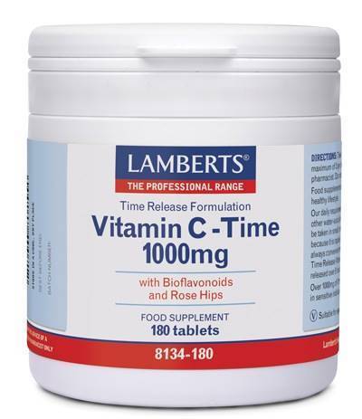 vitamina c time 1000 mg 180 compridos lamberts
