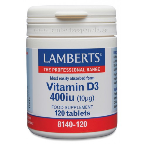 LAMBERTS VITAMINA D3 400IU (10MCG)...