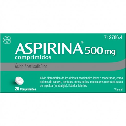 ASPIRINA 500 MG. 20 COMPRIMIDOS BAYER