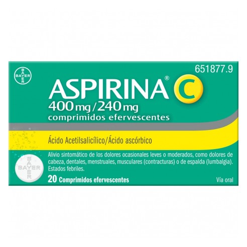 ASPIRINA C 400 MG/240 MG 20...