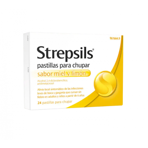 STREPSILS SABOR MIEL Y LIMÓN 24...