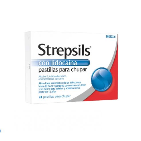 STREPSILS CON LIDOCAÍNA 24 PASTILLAS...